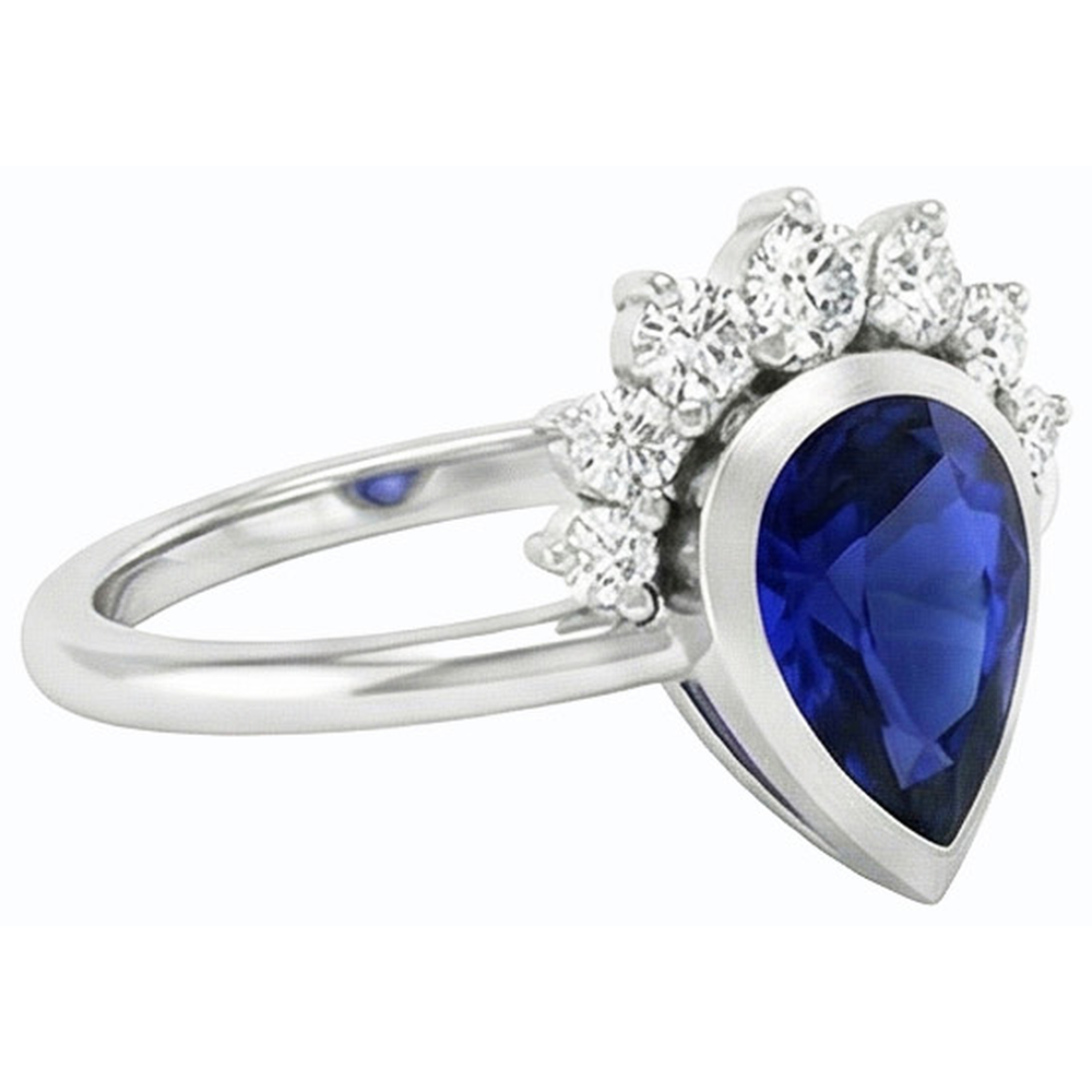 echter round diamant 3.50Karat ring auf Weiß