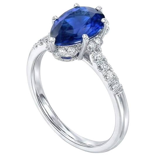 echter round diamant 3.50Karat ring Vorderansicht
