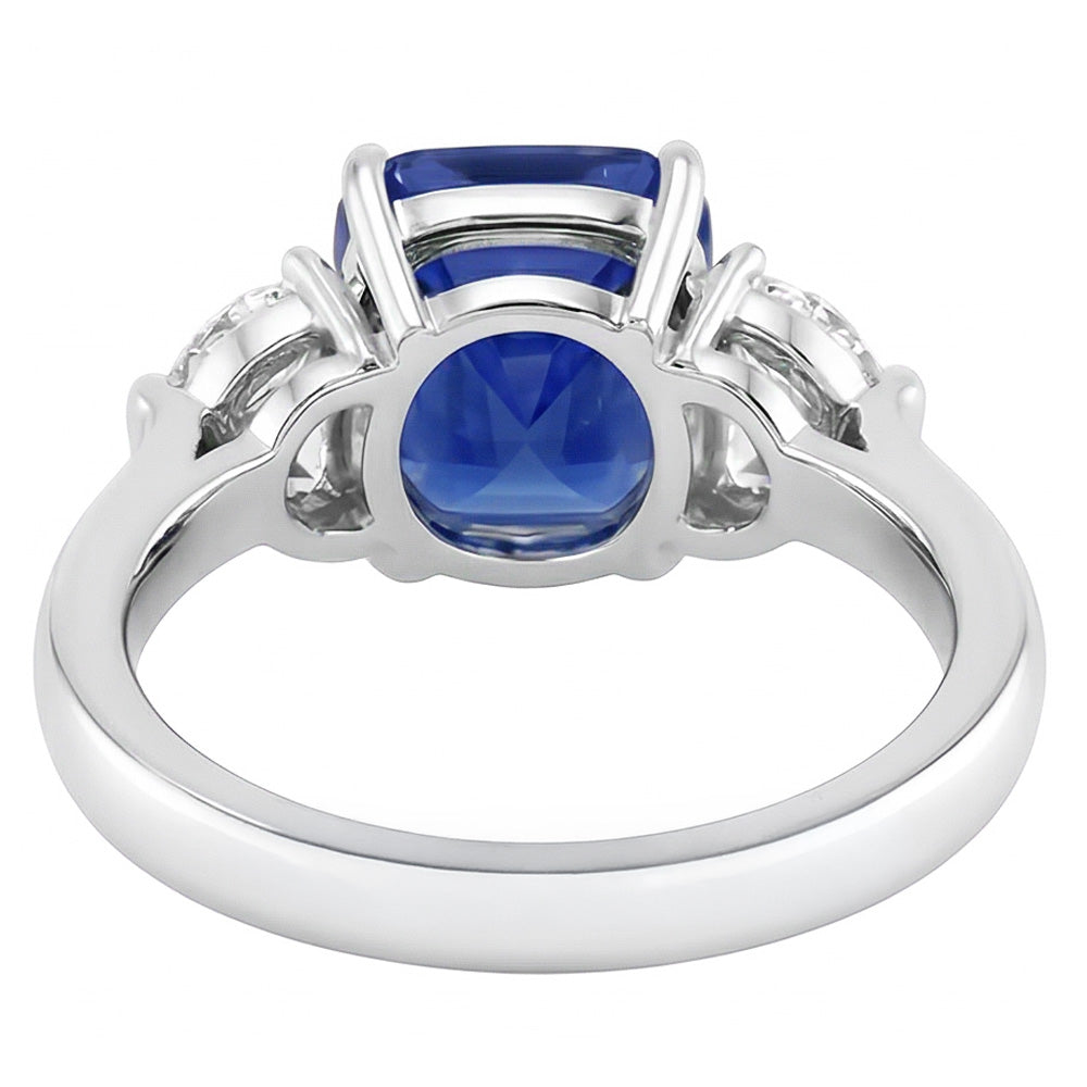 echter cushion diamant 3Karat ring Profilansicht