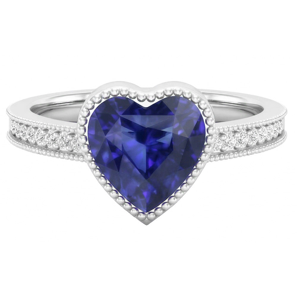 echter round diamant 2Karat ring Seitenansicht