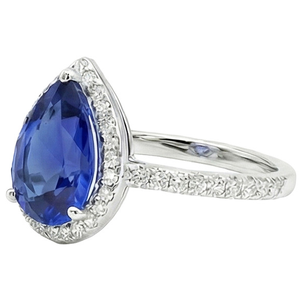 echter round diamant 4Karat ring auf Weiß