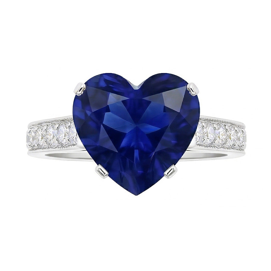 echter round diamant 4Karat ring Seitenansicht