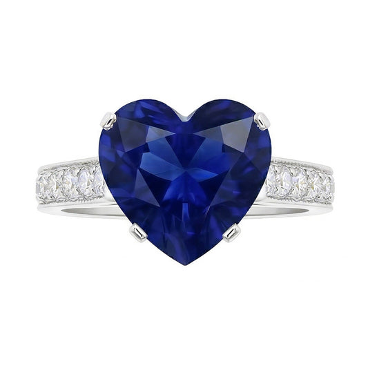 echter round diamant 4Karat ring Seitenansicht