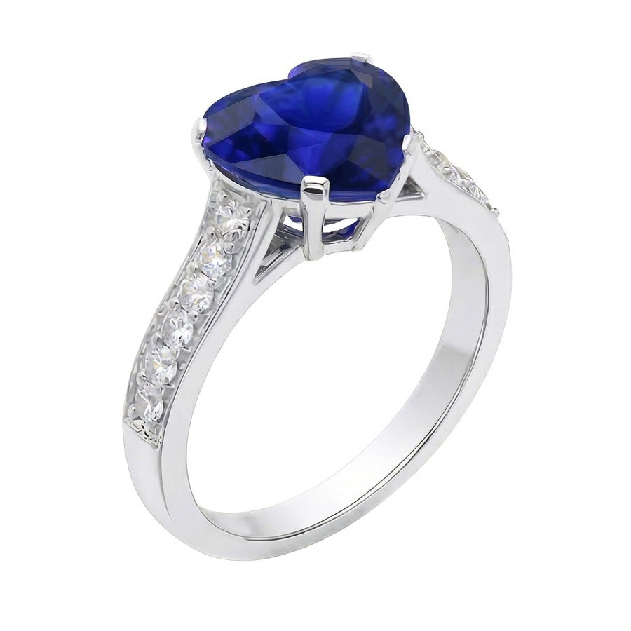 echter round diamant 4Karat ring Profilansicht