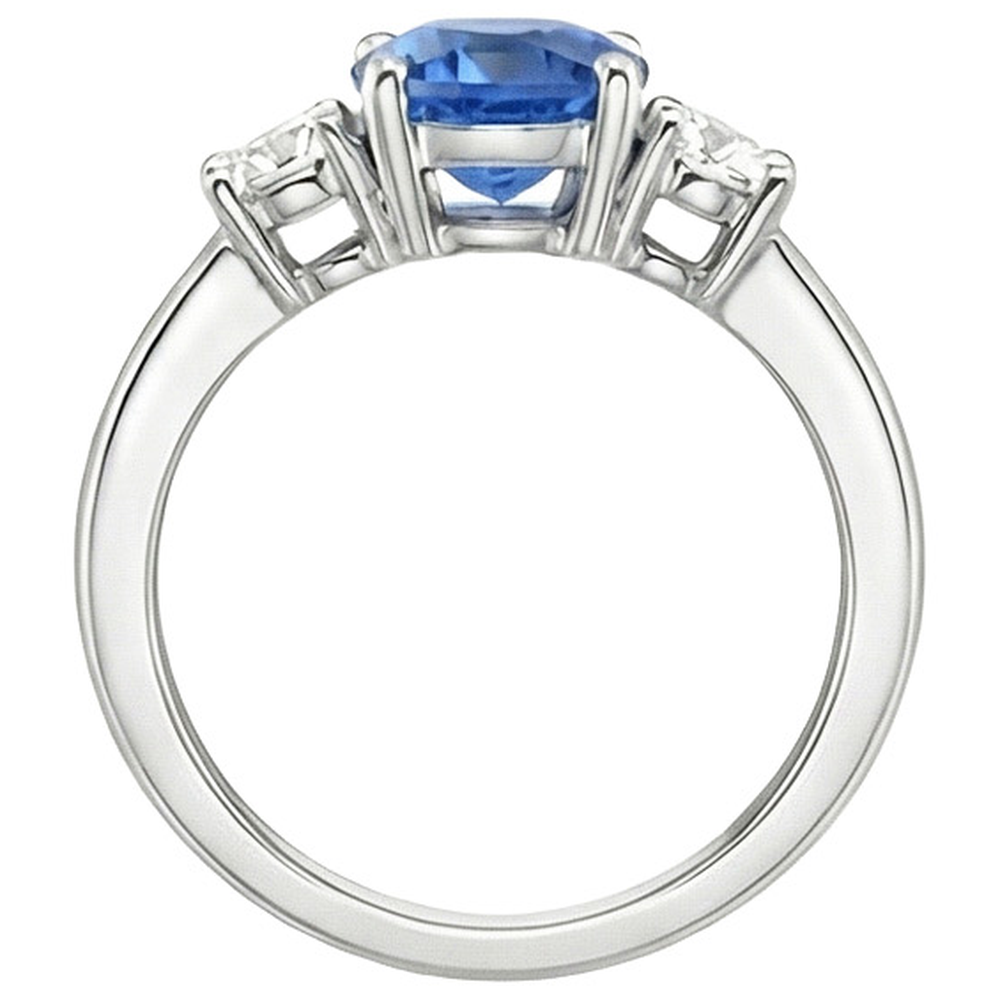 echter round diamant 1.75Karat ring auf Weiß