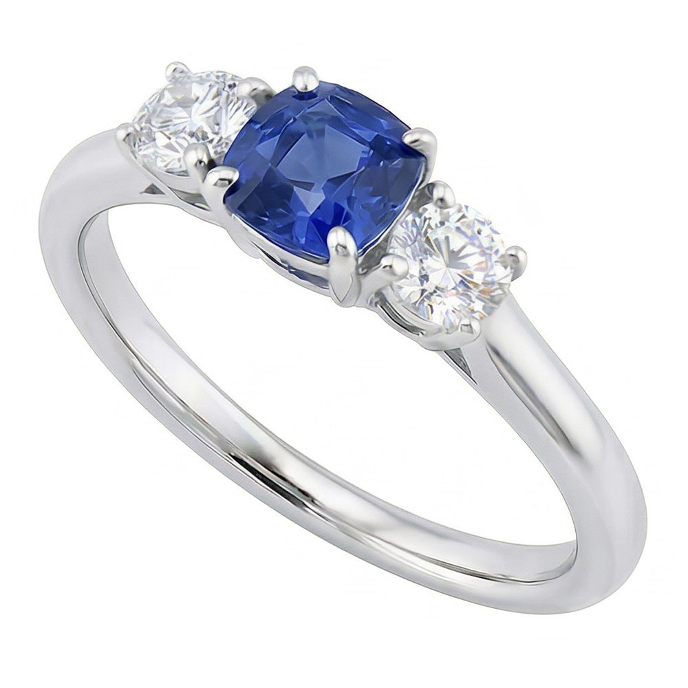 echter round diamant 1.25Karat ring Profilansicht