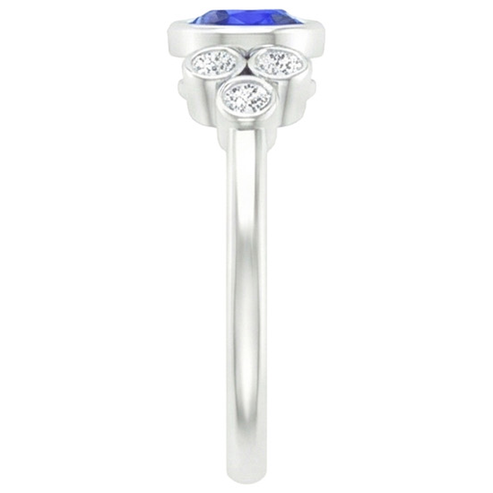 echter round diamant 1.75Karat ring Profilansicht