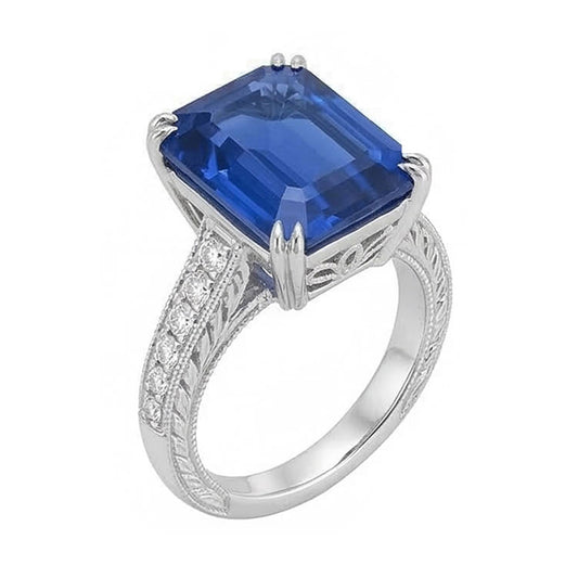 echter round diamant 5Karat ring Vorderansicht
