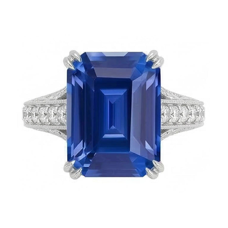 echter round diamant 5Karat ring Seitenansicht
