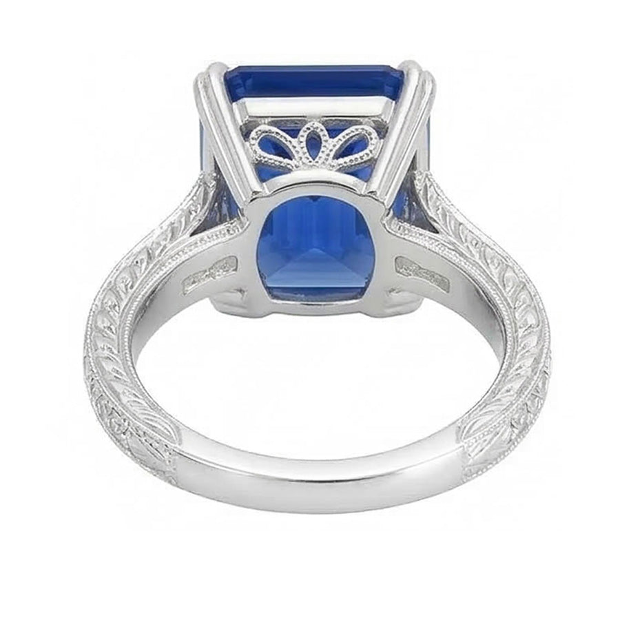 echter round diamant 5Karat ring Profilansicht