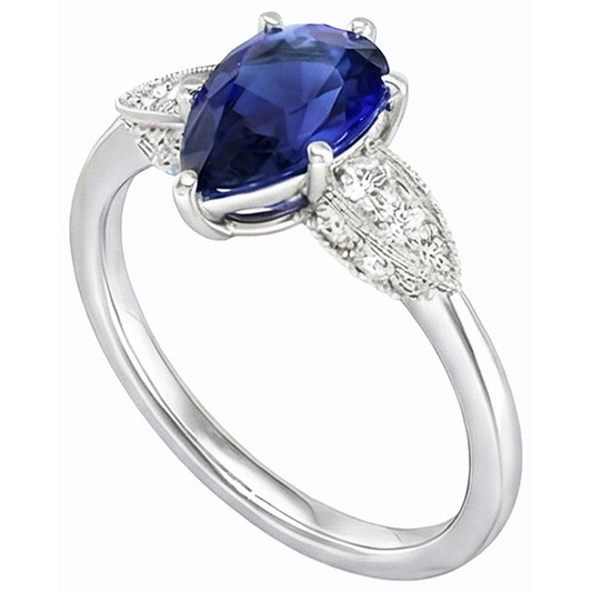 echter round diamant 3.50Karat ring Seitenansicht