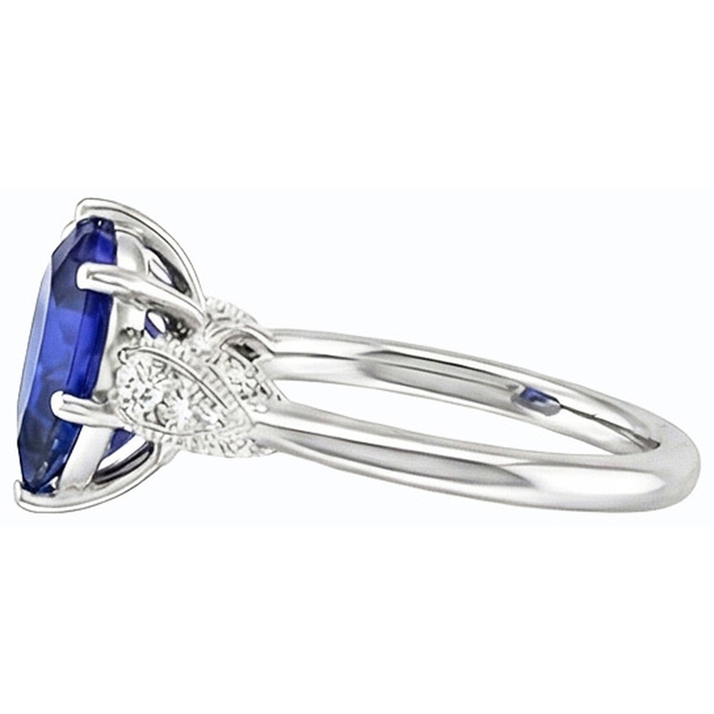 echter round diamant 3.50Karat ring Profilansicht