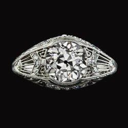 Gold Runder Altschliff Echt Diamant Fancy Ring Antik-Stil 4.25 Karat