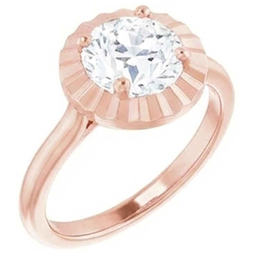 echter round diamant 3Karat ring Detailansicht