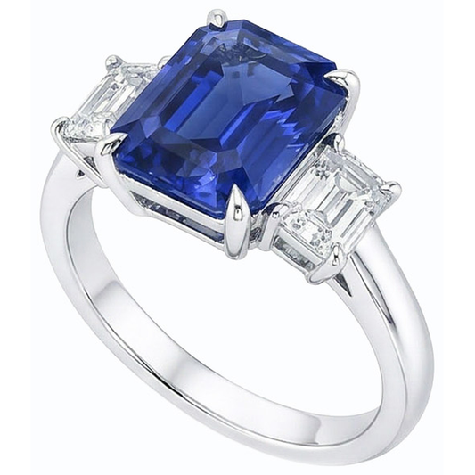 echter cushion diamant 3Karat ring Seitenansicht
