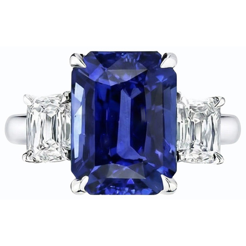 echter cushion diamant 3Karat ring Detailansicht