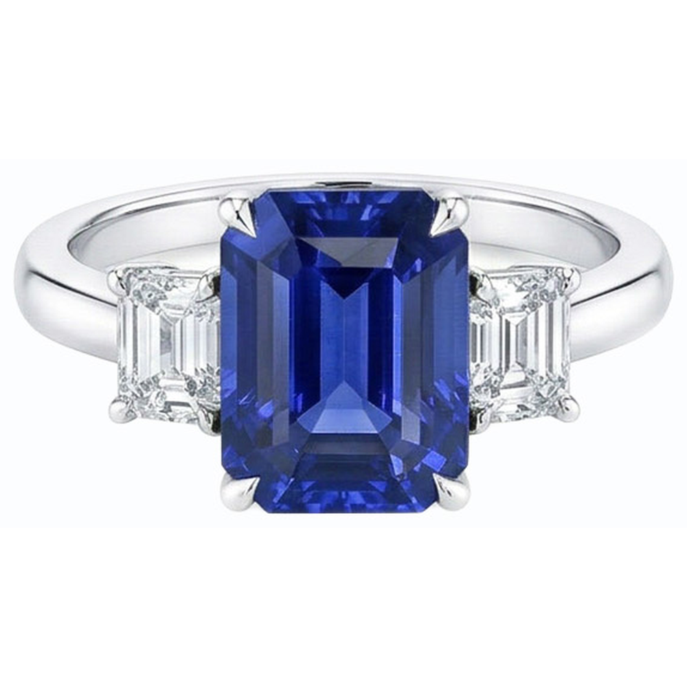echter cushion diamant 3Karat ring Profilansicht