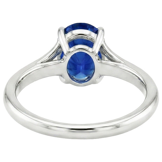 echter oval diamant 3Karat ring Seitenansicht