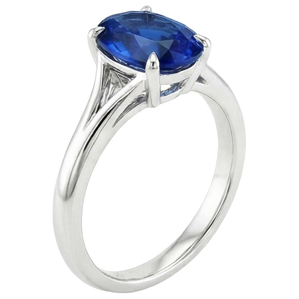 echter oval diamant 3Karat ring Detailansicht