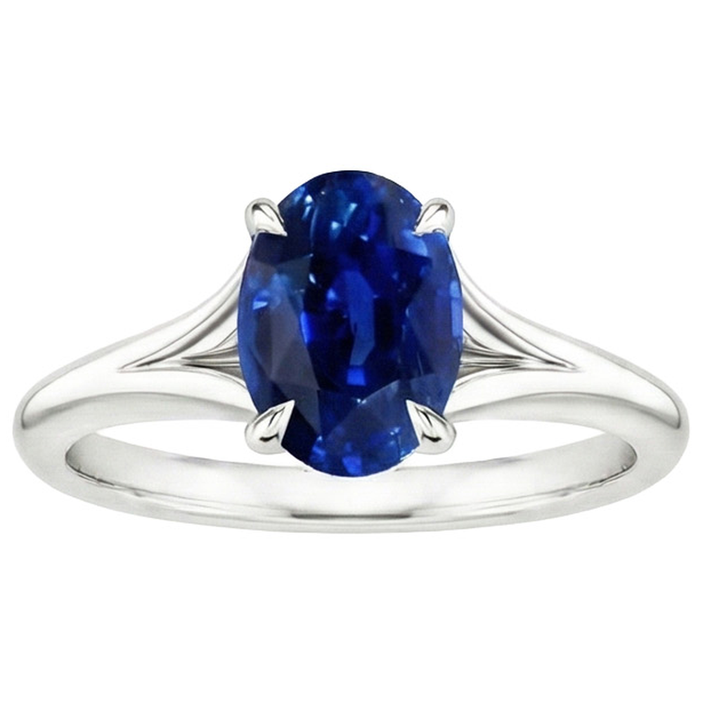 echter oval diamant 3Karat ring Draufsicht