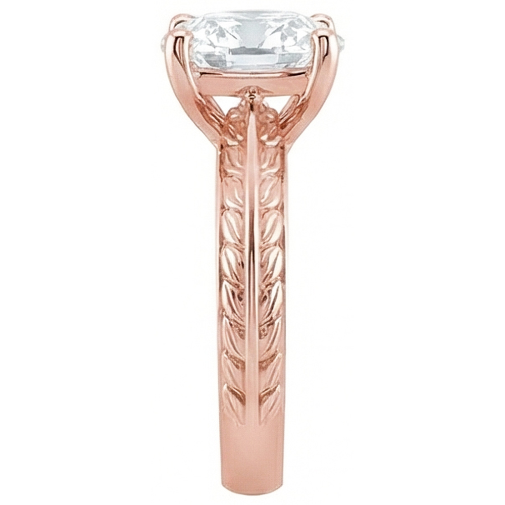 echter cushion diamant 3.75Karat ring Draufsicht