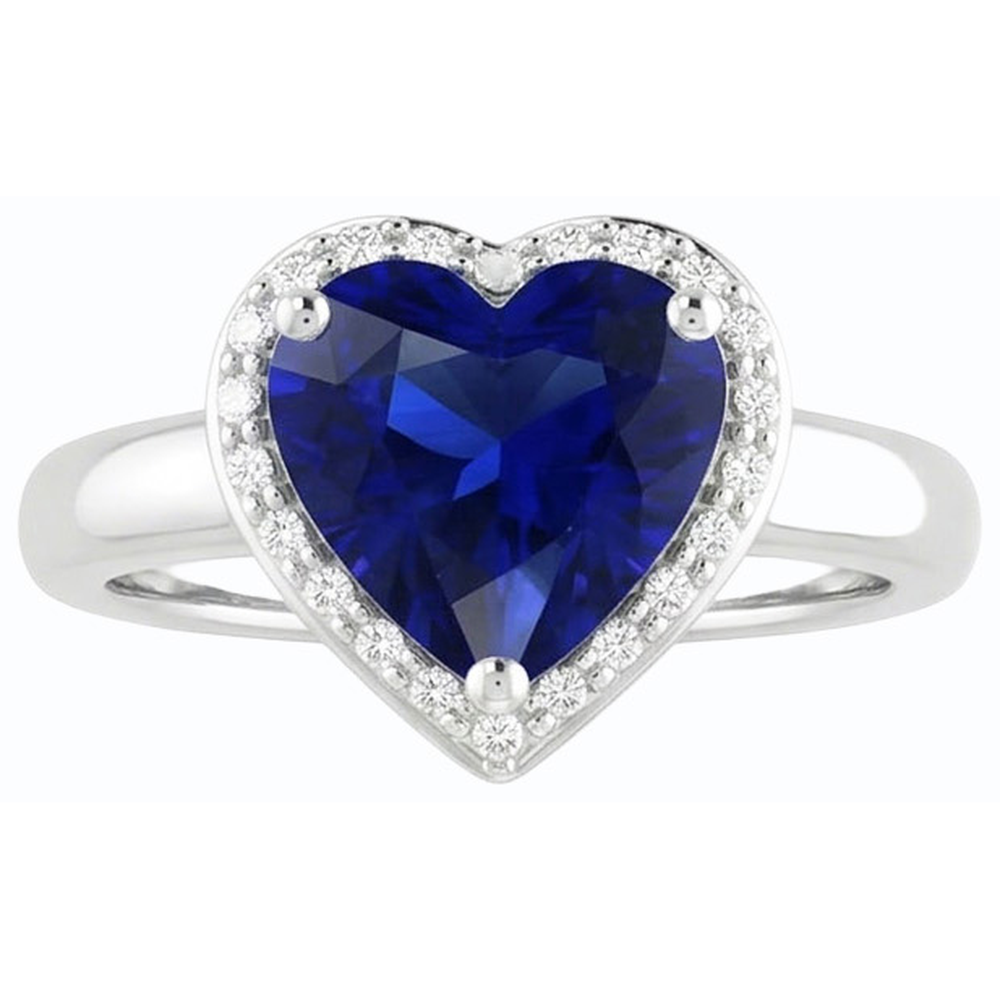 echter heart diamant 2.50Karat ring Vorderansicht