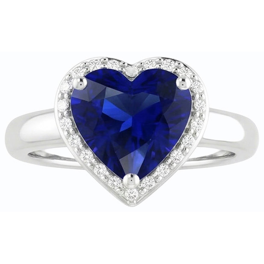 echter heart diamant 2.50Karat ring Vorderansicht