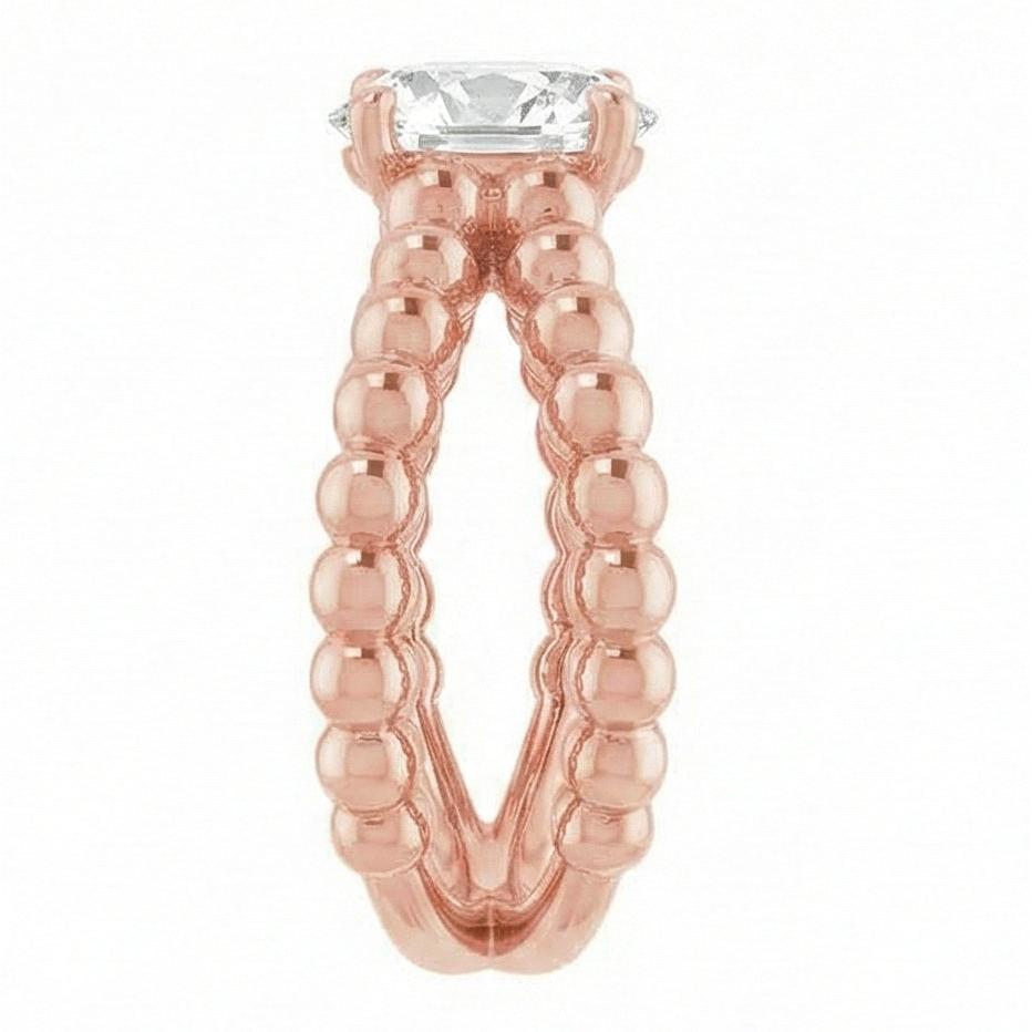 echter oval diamant 3Karat ring Draufsicht