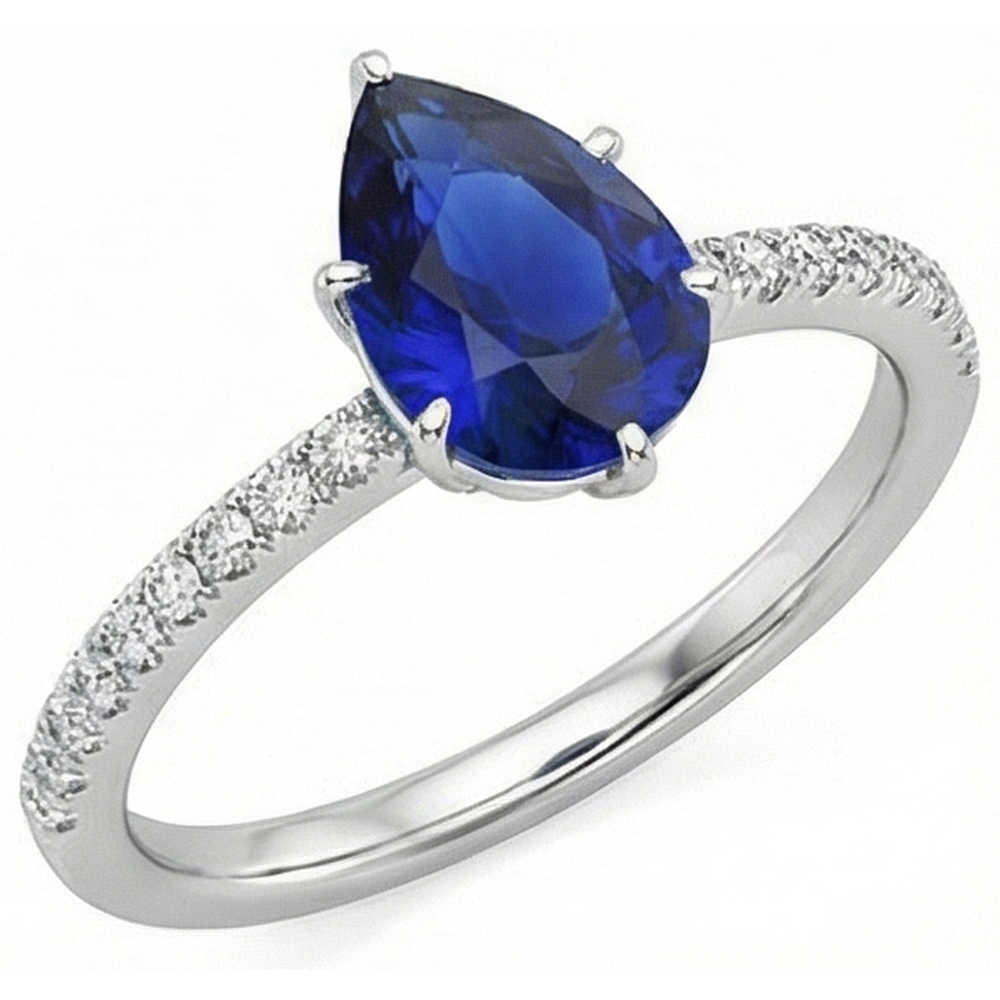 echter round diamant 5Karat ring Seitenansicht