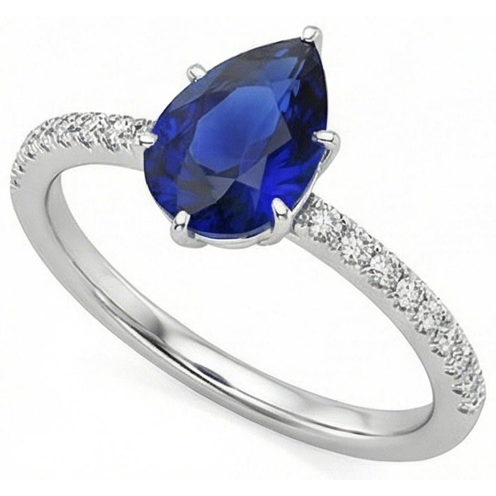 echter round diamant 5Karat ring Draufsicht