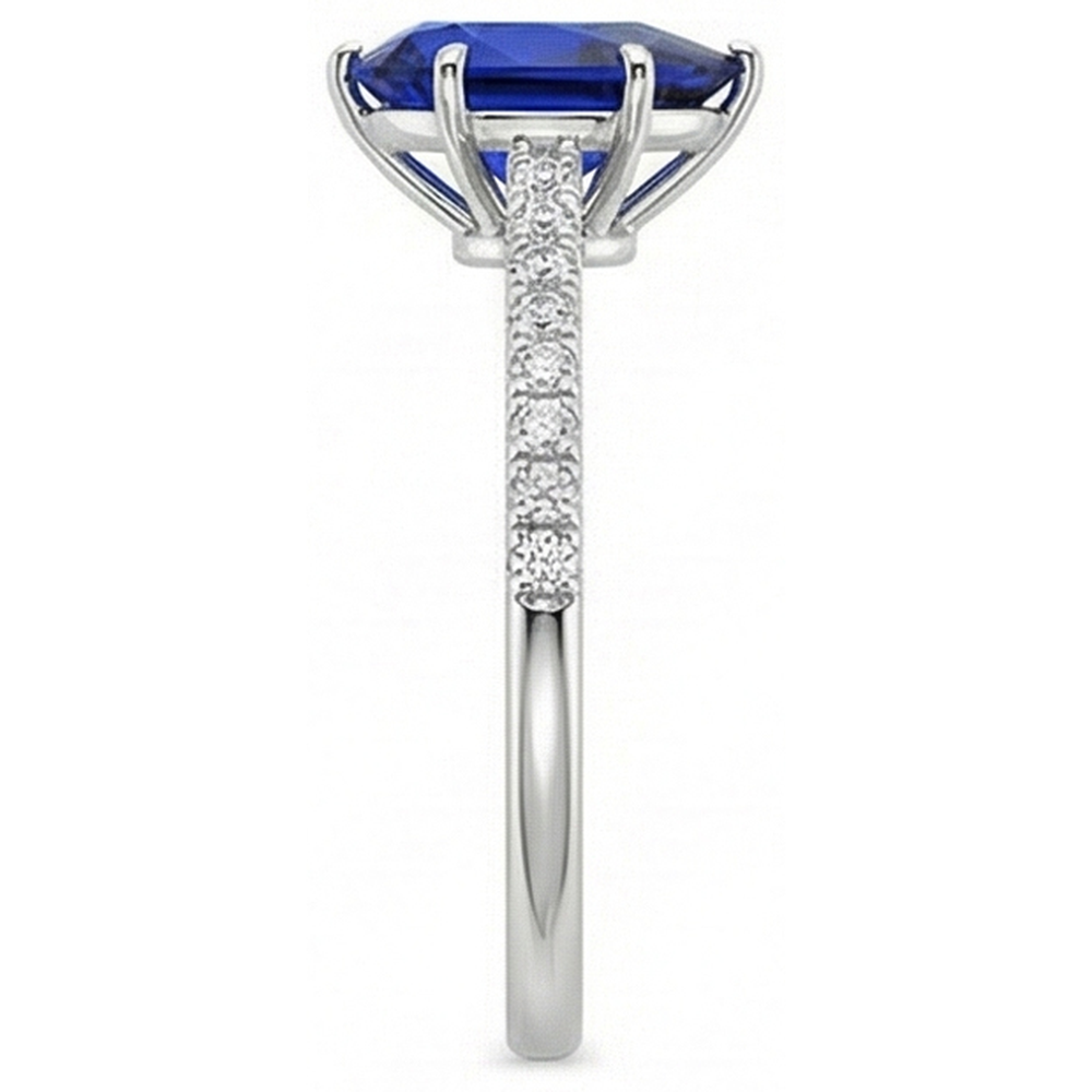 echter round diamant 5Karat ring Profilansicht