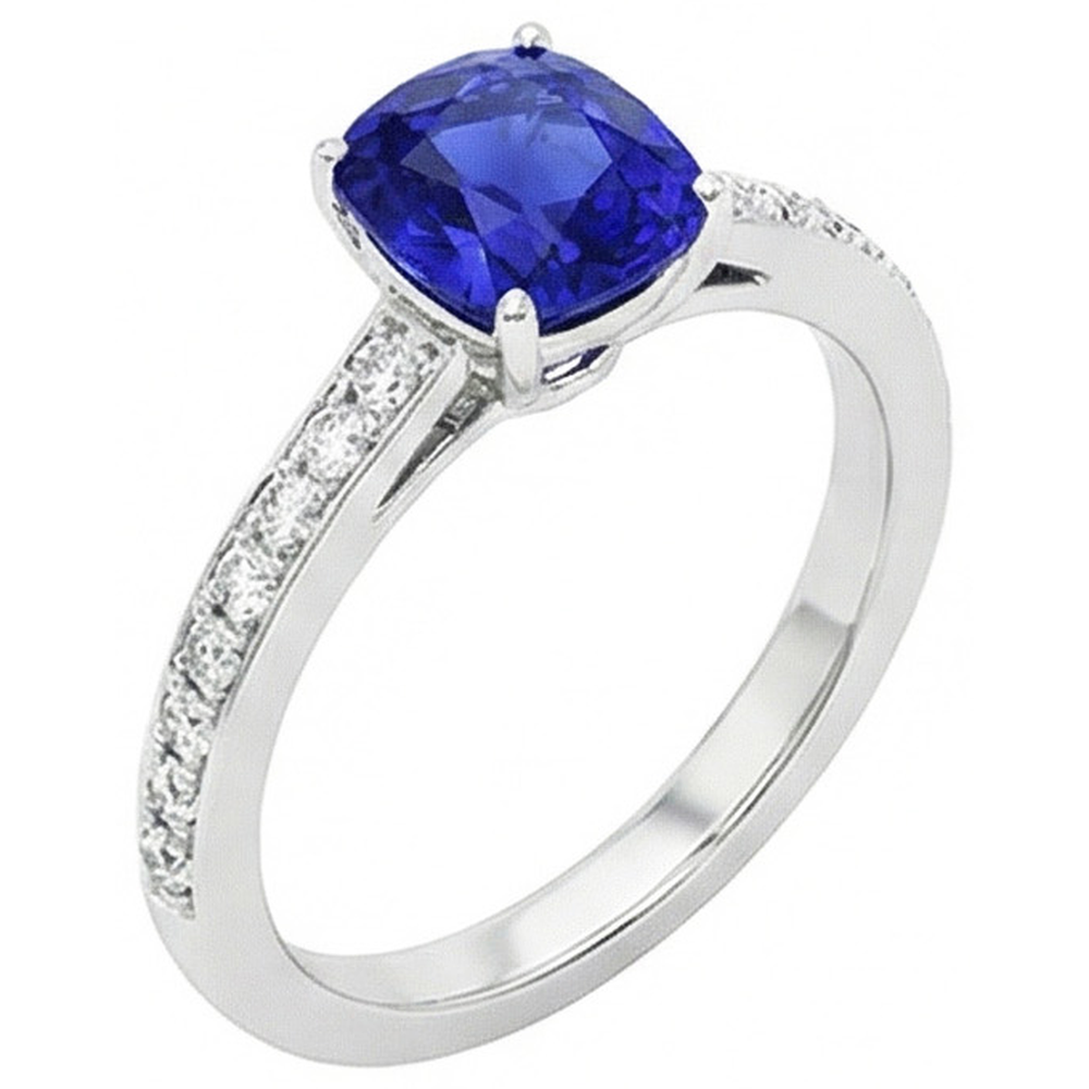echter round diamant 6Karat ring Seitenansicht