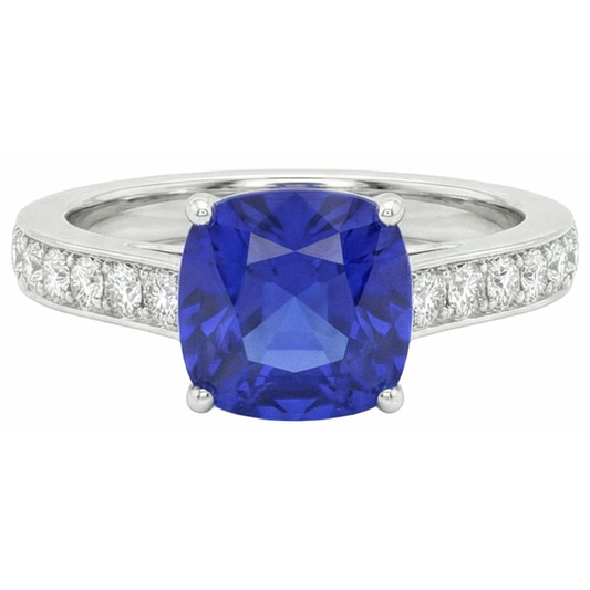 echter round diamant 6Karat ring Vorderansicht
