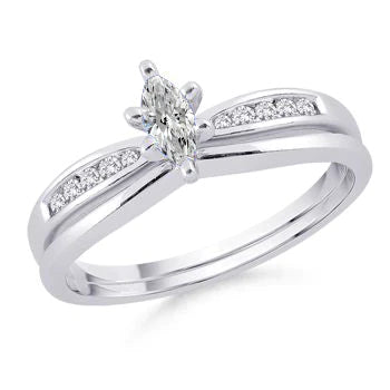 Gold-Verlobungsring mit altem europäischen Marquise-Echt-Diamanten, 1,75 Karat