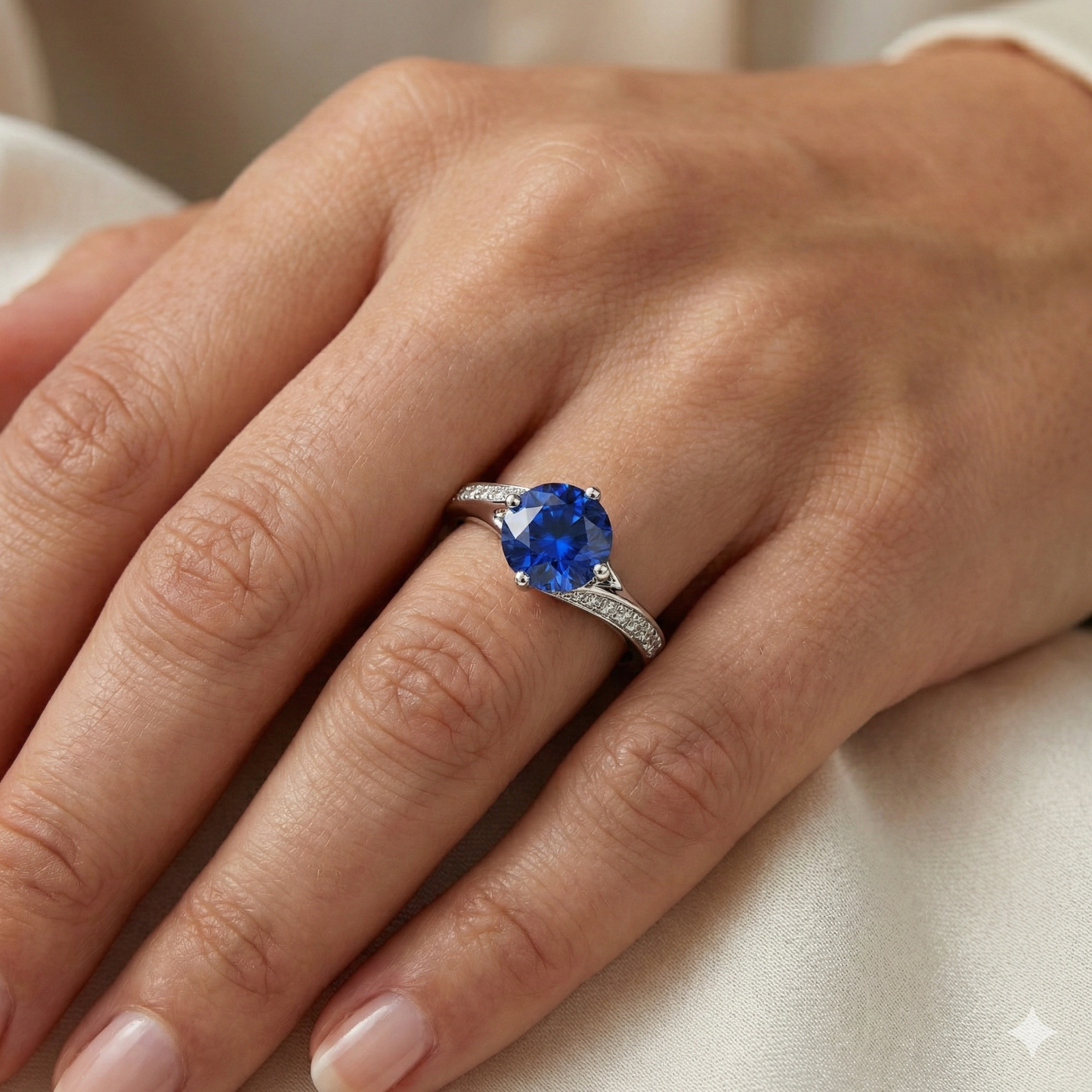 echter round diamant 3Karat ring mit Diamantbesatz