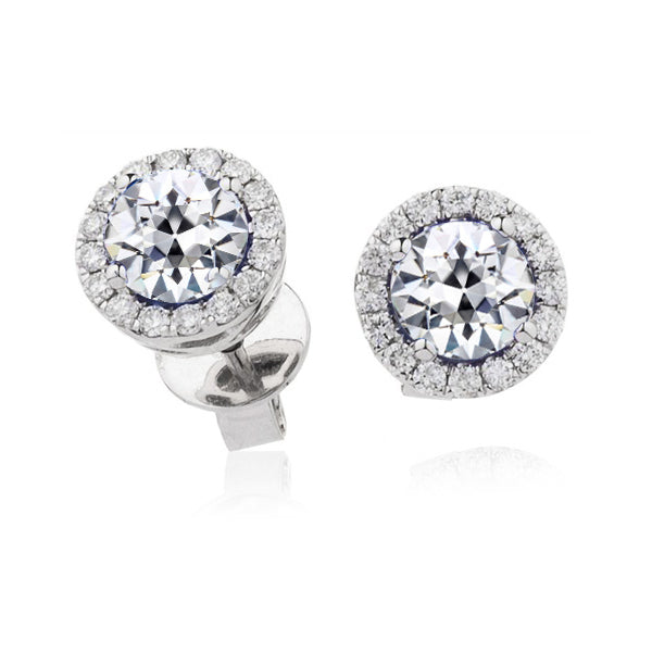 Antik-Kissen-Schliff Brillant Ring in 14K Weißgold – Hauptansicht