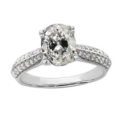 Echter Altschliff Edler Diamant Anniversary Ring 3 Karat