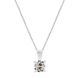 1 Karat Edler Diamant Anhänger-Halskette in 14K Weißgold
