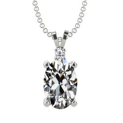 Naturreiner Diamant Anhänger – 14K Weißgold 4,50 Karat