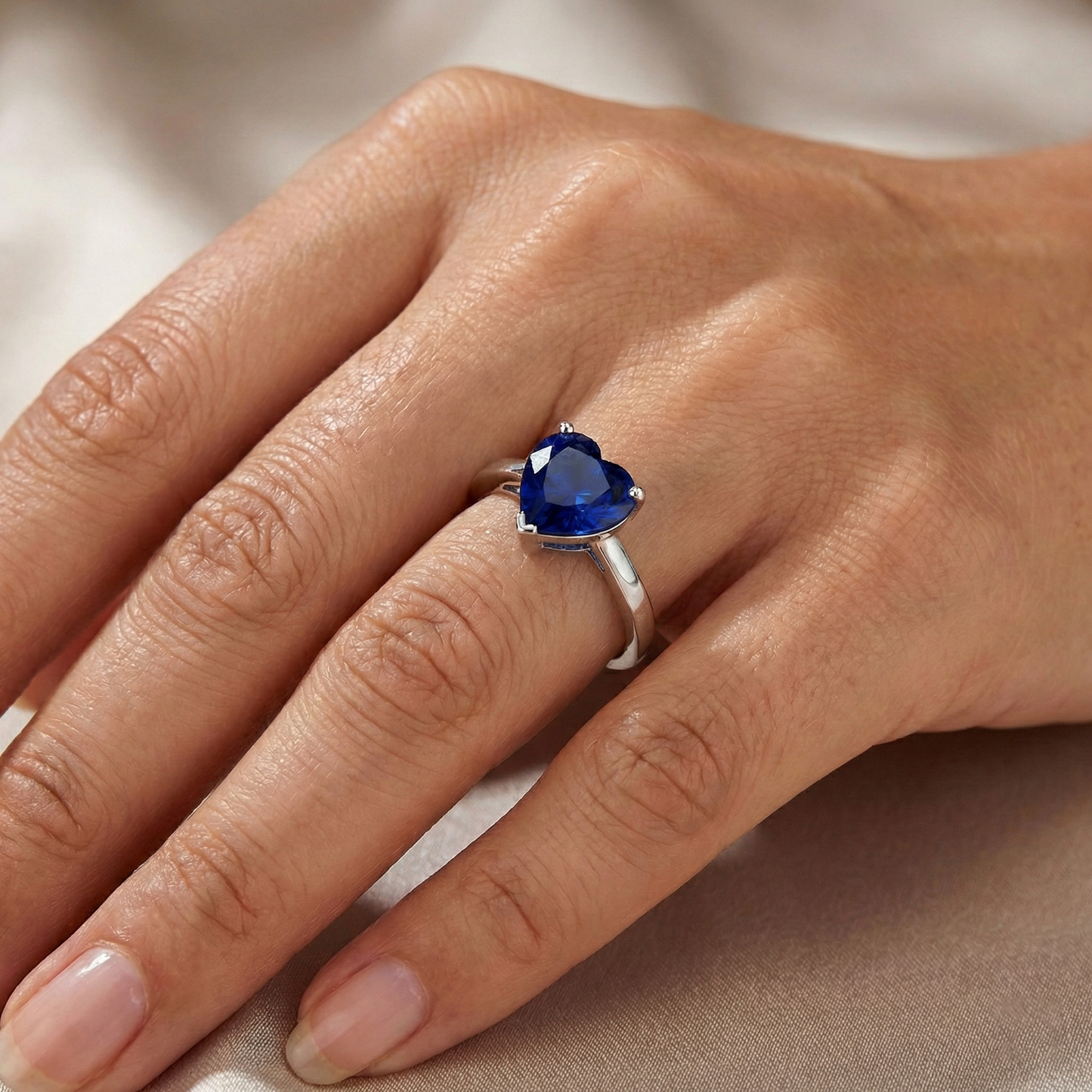 echter heart diamant 2Karat ring mit Diamantbesatz