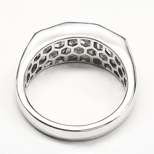 Gold Herren Diamant Ring Rund Schliff Labor Gezüchtet 10K Herren Schmuck