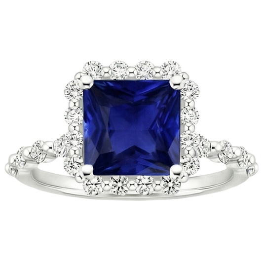 echter princess diamant 6.25Karat ring Draufsicht