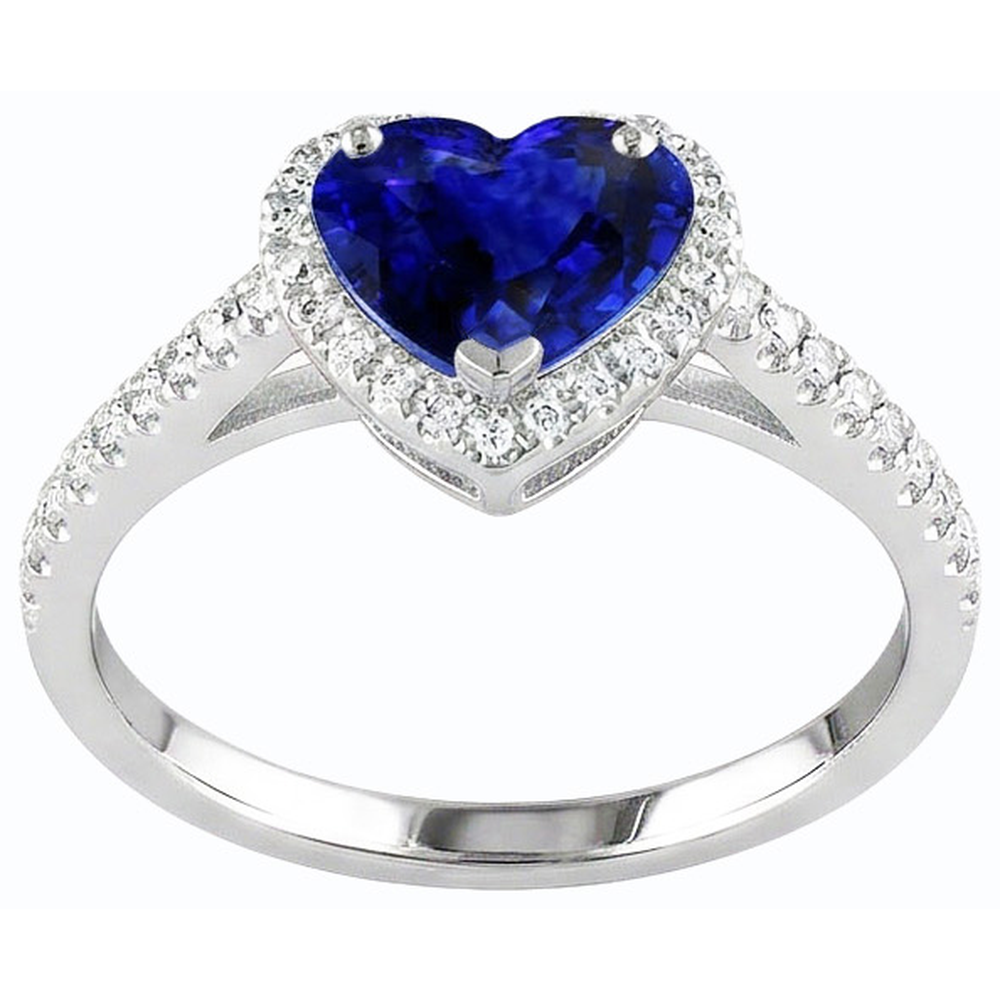 echter heart diamant 3.50Karat ring Vorderansicht