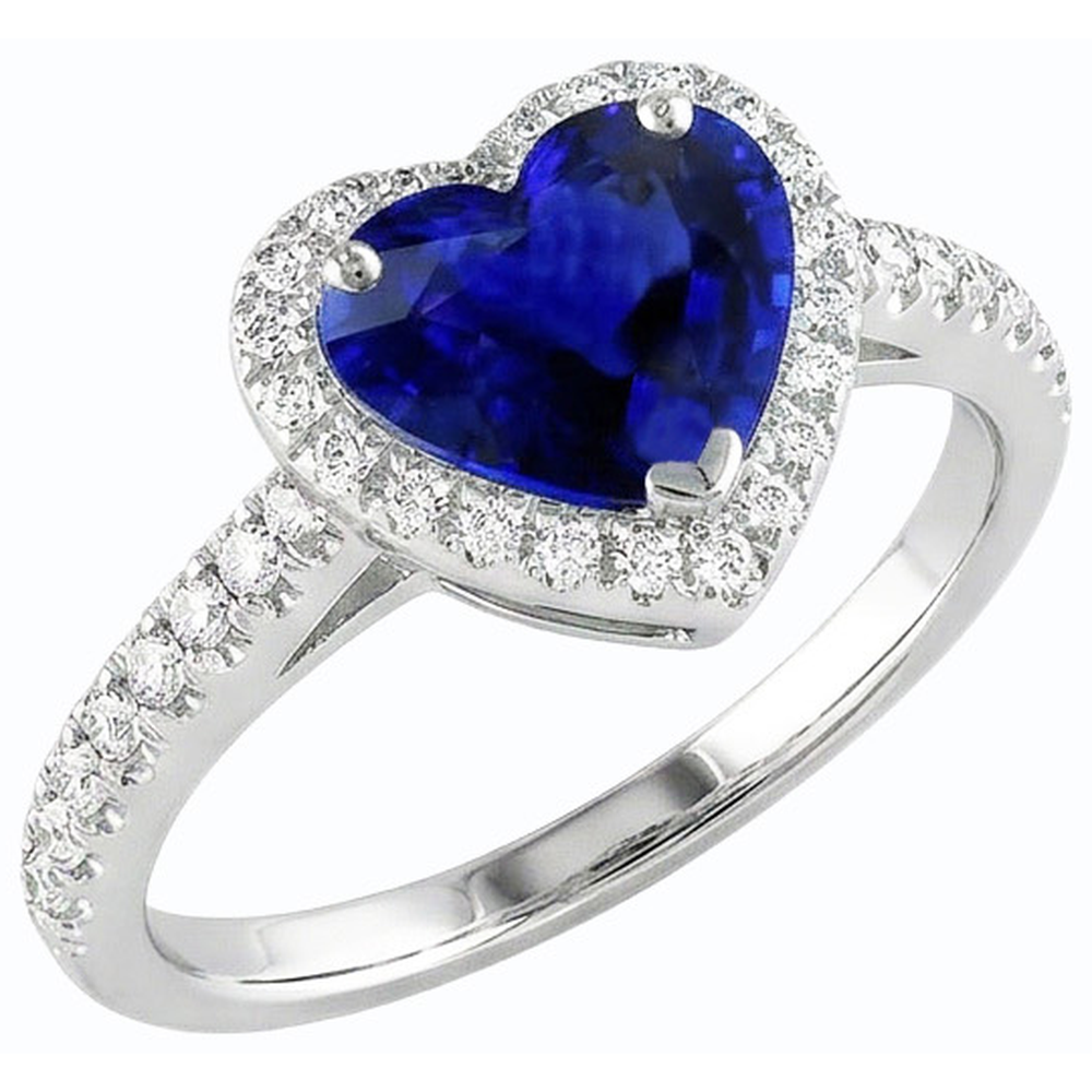 echter heart diamant 3.50Karat ring Seitenansicht