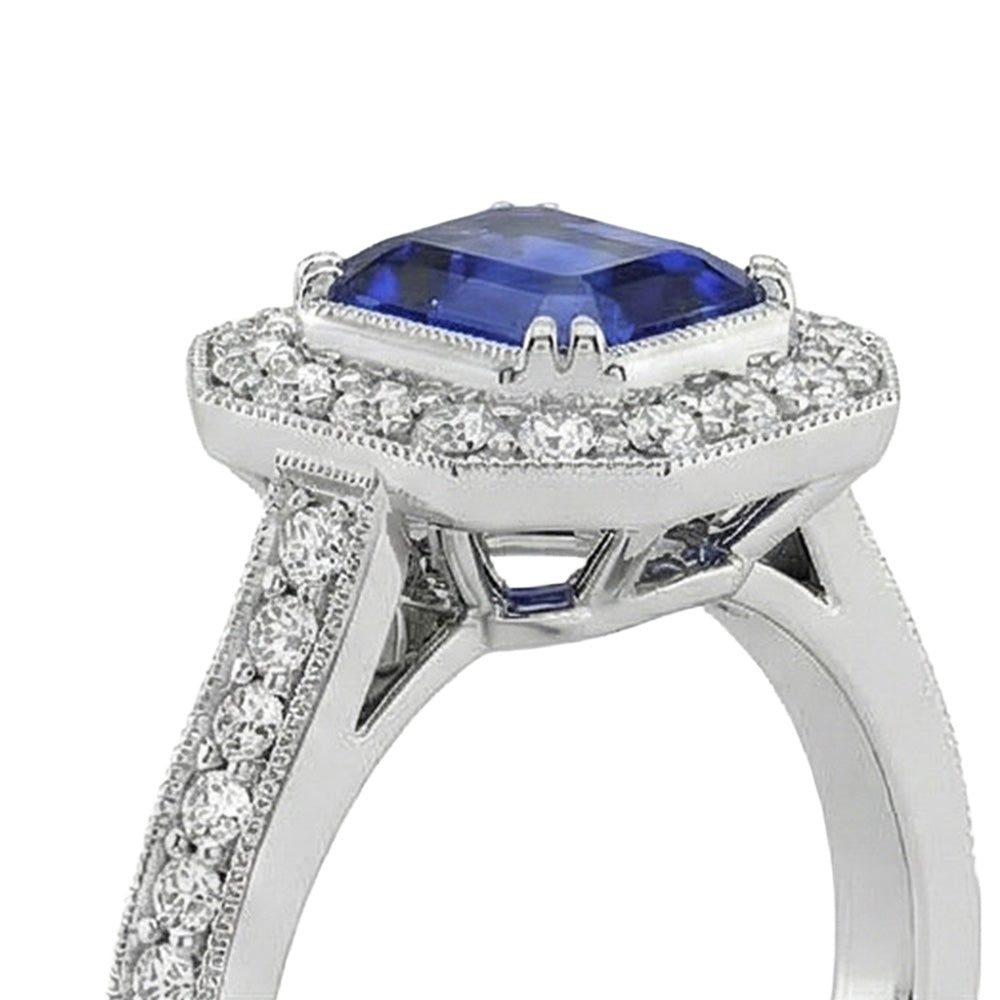 echter round diamant 3.50Karat ring Profilansicht