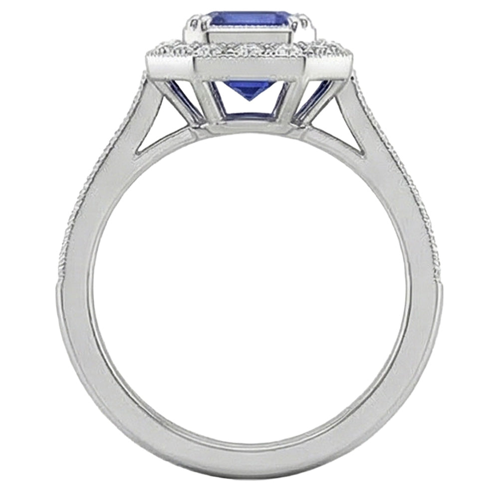 echter round diamant 3.50Karat ring mit Diamantbesatz