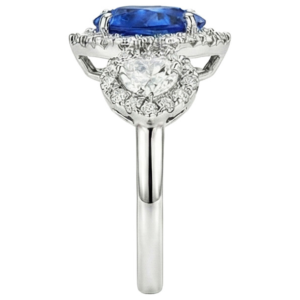 echter round diamant 7Karat ring Profilansicht