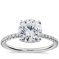 Goldring mit 5 Karat Echt Aus der Erde Abgebauter Natürlicher Diamantakzent