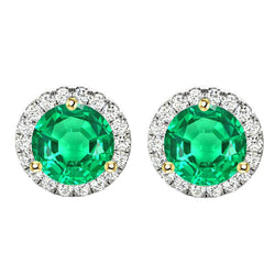 GIA-Geprüft Edler Smaragd Gemstone Earring 2,50 Karat – 14 Karat