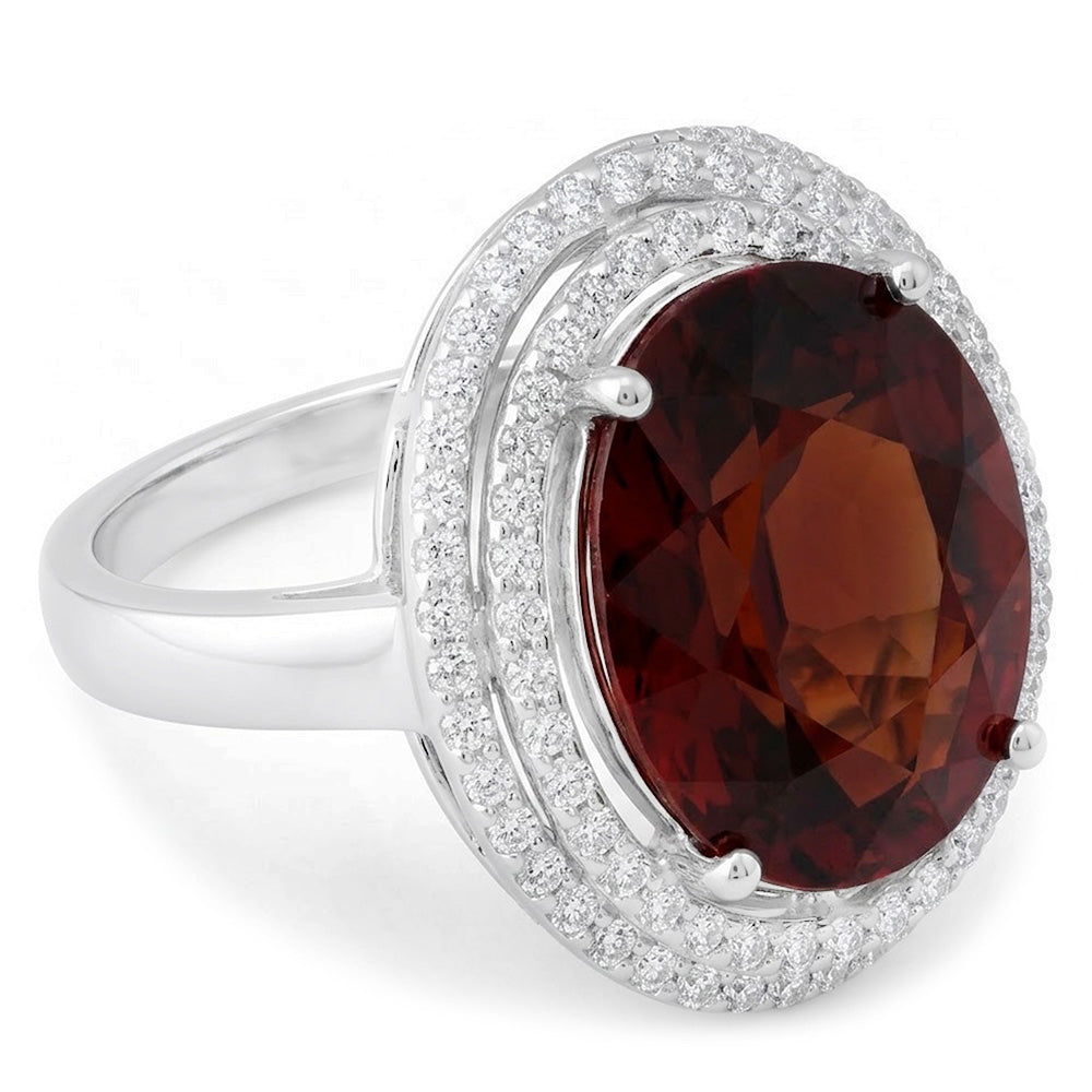 Granat-Cocktail-Ring